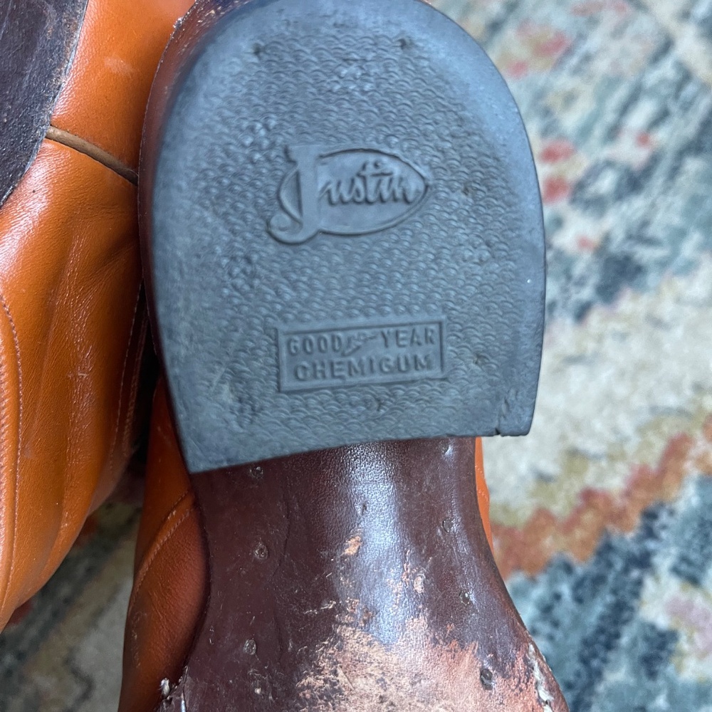 Justin Western Cowboy Boots Vintage USA Made Women's 7 - Picture 9 of 11